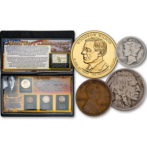 1917 - 2013 WW1 Coin & Stamp 5pc Set