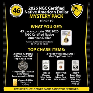 2026 NGC Certified Native American Dollar Mystery Pack #069519 2026 NGC Certified Native American Dollar Mystery Pack #069519