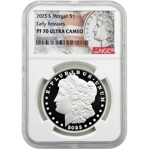 2025 S Morgan Silver Dollar Set PF70 UC ER NGC Morgan Dollar Label