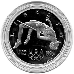 1996 P Olympic High Jump Silver Dollar PF 1996 P Olympic High Jump Silver Dollar PF