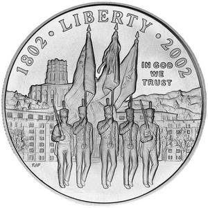 2002 W West Point Bicentennial Silver Dollar BU Coin in OGP 2002 W West Point Bicentennial Silver Dollar BU Coin in OGP
