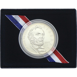 2009 P Abraham Lincoln Bicentennial Silver Dollar BU Coin in OGP