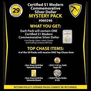 Random Certified US Commemorative Silver Dollar Mystery Pack #060246