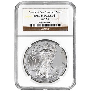 San Francisco Mint Certified Silver American Eagles