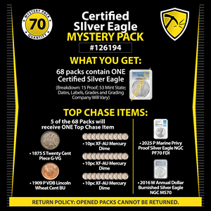 Certified Silver Eagle Mystery Pack #126194