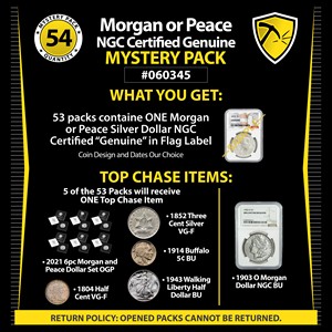 Morgan or Peace NGC Certified Genuine Mystery Pack #060345