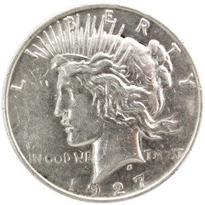 1927 D Peace Silver Dollar VG/XF Condition