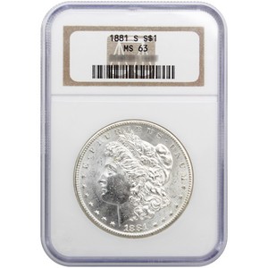 1881 S Morgan Silver Dollar MS63 NGC