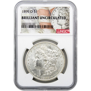 1899 O Morgan Silver Dollar BU NGC Morgan/Flag Label 1899 O Morgan Silver Dollar BU NGC Morgan/Flag Label