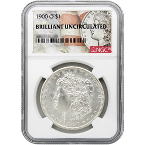 1900 O Morgan Silver Dollar BU NGC Morgan/Flag Label 1900 O Morgan Silver Dollar BU NGC Morgan/Flag Label