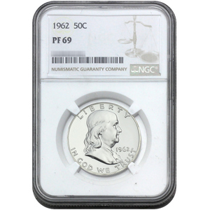 1962 Franklin Silver Half Dollar PF69 NGC Brown Label