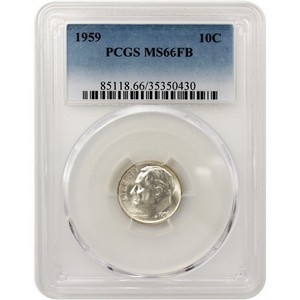 1959 Roosevelt Dime MS66 FB PCGS Blue Label 1959 Roosevelt Dime MS66 FB PCGS Blue Label