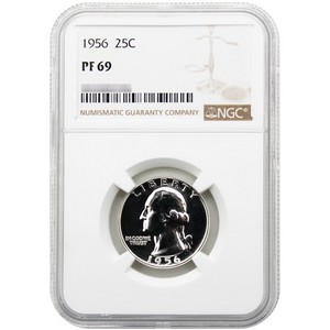 1956 Proof Washington Quarter PF69 NGC Brown Label