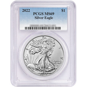 2022 Silver American Eagle MS69 PCGS Blue Label 2022 Silver American Eagle MS69 PCGS Blue Label