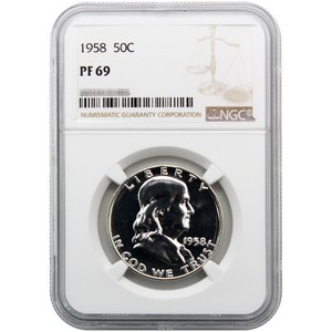 1958 Franklin Silver Half Dollar PF69 NGC