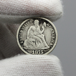 1875 CC Liberty Seated Dime VG/F Condition