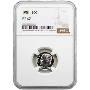 1951 Roosevelt Dime PF67 NGC