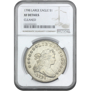 1798 Bust Dollar Large Eagle XF Detail NGC Brown Label 1798 Bust Dollar Large Eagle XF Detail NGC Brown Label