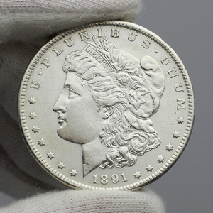 1891 S Morgan Silver Dollar AU/BU Condition