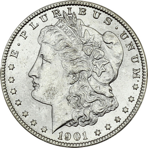 1901 O Morgan Silver Dollar BU Condition