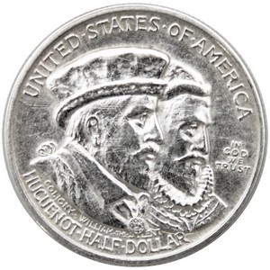 1924 Huguenot-Walloon Commem Tercentenary Half Dollar VF/XF Condition