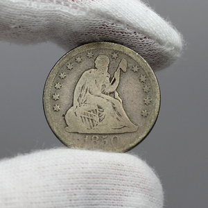 1850 O Liberty Seated Quarter VG/F Condition