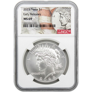 2023 Peace Silver Dollar MS69 ER NGC Peace/Flag Label 2023 Peace Silver Dollar MS69 ER NGC Peace/Flag Label