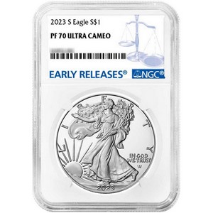 2023 S Silver American Eagle Coin PF70 UC ER NGC Blue Label 2023 S Silver American Eagle Coin PF70 UC ER NGC Blue Label