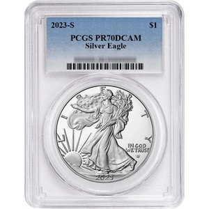2023 S Silver American Eagle Coin PR70 DCAM PCGS Standard Blue Label 2023 S Silver American Eagle Coin PR70 DCAM PCGS Standard Blue Label