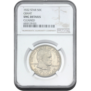 1922 $1/2 Grant With Star Commemorative UNC Details NGC Cleaned 1922 $1/2 Grant With Star Commemorative UNC Details NGC Cleaned