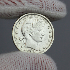 1899 Silver Barber Quarter F/VF Condition 1899 Silver Barber Quarter F/VF Condition