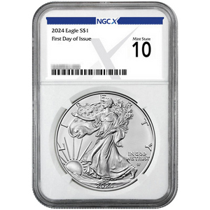 2024 Silver American Eagle Coin MS10 FDI NGCX Label 2024 Silver American Eagle Coin MS10 FDI NGCX Label