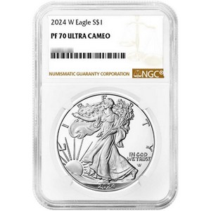 2024 W Silver American Eagle Coin PF70 UC NGC Brown Label 2024 W Silver American Eagle Coin PF70 UC NGC Brown Label