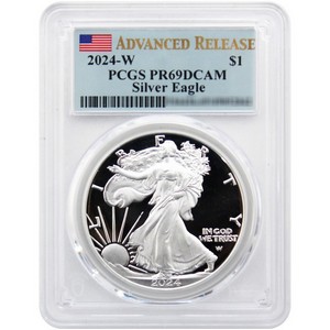 2024 W Silver American Eagle Coin PR69 DCAM AR PCGS AR Label 2024 W Silver American Eagle Coin PR69 DCAM AR PCGS AR Label