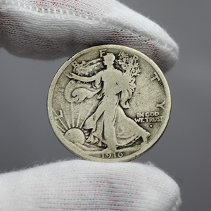 1916 D Silver Walking Liberty Half Dollar G/VG Condition 1916 D Silver Walking Liberty Half Dollar G/VG Condition
