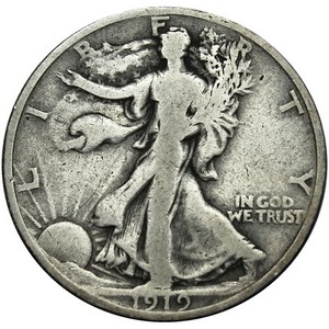 1919 Silver Walking Liberty Half Dollar AG/G Condition 1919 Silver Walking Liberty Half Dollar AG/G Condition