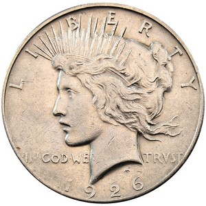 1926 D Peace Silver Dollar VF/XF Condition