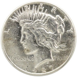 1927 S Peace Silver Dollar VF/XF Condition