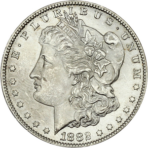 1882 S Morgan Silver Dollar BU Condition