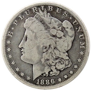 1886 S Morgan Silver Dollar VG/VF Condition 1886 S Morgan Silver Dollar VG/VF Condition
