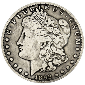 1892 O Morgan Silver Dollar VG/VF Condition 1892 O Morgan Silver Dollar VG/VF Condition