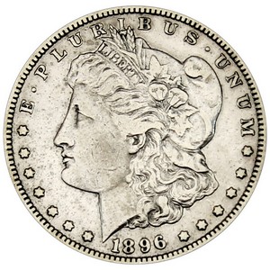1896 S Morgan Silver Dollar VG/VF Condition