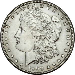 1898 O Morgan Silver Dollar BU Condition 1898 O Morgan Silver Dollar BU Condition