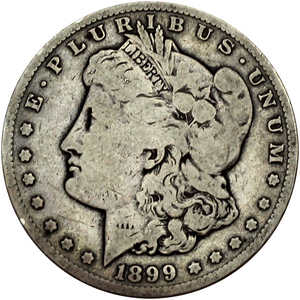 1899 S Morgan Silver Dollar VG/VF Condition 1899 S Morgan Silver Dollar VG/VF Condition