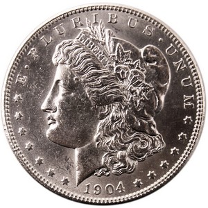 1904 O Morgan Silver Dollar BU Condition 1904 O Morgan Silver Dollar BU Condition