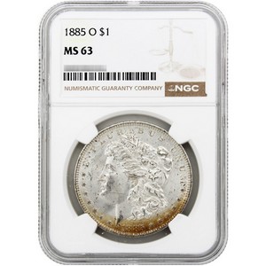 1885 O Morgan Silver Dollar MS63 NGC