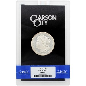 1883 CC Morgan Silver Dollar GSA Hoard MS65 NGC Banded