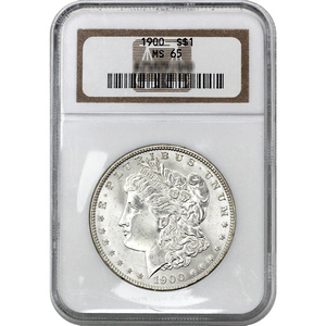 1900 Morgan Silver Dollar MS65 NGC Brown Label