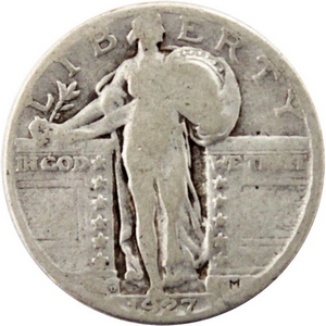1927 D Standing Liberty Silver Quarter in G/VG Condition