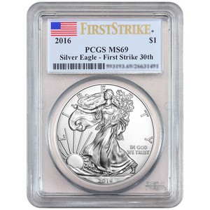 2016 Silver American Eagle MS69 FS PCGS Flag Label